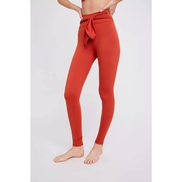 Free People FP Movement High-Rise Ankle Length Ursa Leggings Orange Size L - Picture 3 of 11